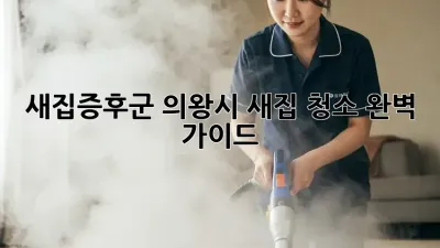 새집증후군, 의왕시 새집 청소 완벽 가이드